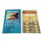 Livros autografados de Marcus Accioly.  1- Ó(de) Itabira. Livraria José Olympio. 1980. 2 - Narciso. 1984. 21 x 15 cm. 300/111p. 