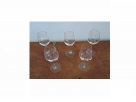 Cinco taças em fino cristal  chancelaria Spiegelau para vinho branco, Alt. 21, Diam. 6 cm.