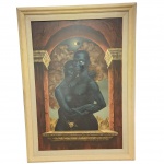 URANGA - Pintor Argentino, de Rosário, que resido no Rio de Janeiro e faleceu em sua cidade natal, pintura A.s.t intitulada "O eclipse". Medida: 142cm x 102cm.