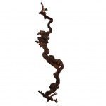 Magnifica, raiz natural, estilo Kasberg, em peça única de madeira, semelhante a um tronco de raiz natural em formas orgânicas, encontrada em rio em minas gerais . Medida:  190cm alt x 60cm. Retirada Rio de Janeiro.