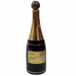 Antigo frasco vintage de colônia "Avant la Fête" da marca argentina Vibour, garrafa possui um design característico em forma de taça ou garrafa de champanhe, com tampa esférica dourada. Medida: 27cm.  Obs: não garantimos o liquido.