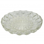 Centro de mesa em cristal lapidado. Medida: 30cm x 5cm.