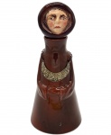 CERÂMICA - Diferente Licoreira, representando figura humana  religiosa dita "Frade". Medida: 30cm.