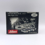 Schuco Piccolo Mercedes Benz 300 SL Mille Miglia 1955 #417. Edição limitada 1000 peças. A caixa mede 9,5cm de comprimento e a miniatura 5cm. As rodas giram livremente. Escala 1/87