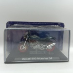 Moto ou motocicleta em miniatura diecast modelo Ducati 900 Monster S4 - Na embalagem original - Fabricada na escala 1/24 - Acrílico trincado