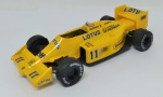 Miniatura F1 - DyDo Team Lotus 99 T Satoru Nakajima -  #11  amarela  8,5cm  fricção - item de coleção muito bem conservado  sem embalagem - sem avarias