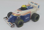 Miniatura F1 - DyDo Instituto Ayrton Senna -  Williams Renault   Ayrton Senna -  # 2  plástico  rodas de borracha - 5,5cm - item de coleção muito bem conservado  sem embalagem - sem avarias