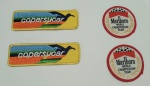 Kit 4 patches: 2 patches Copersucar (retangular:12,5cm X4cm) e 2 patches Marlboro World Championship Team (redondo: 6,5cm de diâmetro)- itens de coleção sem manuseio