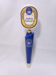 Maravilhosa alavanca de chopeira ou Tap Handle da cervejaria alemã HOFBRAU HOFBRÄU - Mede 29cm de altura - Linda peça para colecionadores de itens de cerveja ou decoração de bar. Rosca padrão femea na parte inferior.