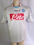 Camisa de futebol do Napoli 2009 2010 - Patrocinio esportivo Macron e principal Lete  - Tamanho M - Mede 51cm de cintura x 75cm nas costas