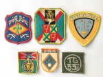 02 MILITARIA - Lote com seis diferentes insígnias antigas bordadas do Exército Brasileiro, algumas delas difíceis de serem encontradas atualmente.