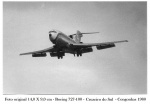 32 - Colecionismo/Aviação comercial brasileira - Fotografia original do Boeing 727-100, pousando em Congonhas - SP. Anos 80. Fotografia em excelente estado de conservação com o verso datado