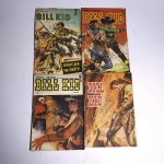 Hq 1: Bill Kid; Aventura no Oeste. 151. 1967. Editora La Selva. Idioma: Português. Revista em regular estado de conservação. Rasura na capa.Hq 2: Bill Kid; contra el diablo. 130. 1965. Editora La Selva. Idioma: Português. Revista em regular estado de conservação. Rasura na capa.Hq 3: Bill Kid. 126. 1965. Editora La Selva. Idioma: Português. Revista em regular estado de conservação. Rasura na capa.Hq 4: Bill Kid. 120. 1965. Editora La Selva. Idioma: Português. Revista em regular estado de conservação. Rasura na capa.Revistas de histórias em quadrinhos usadas, podendo apresentar: marcas de uso, manuseio e desgastes devido a ação do tempo; escurecimento devido à oxidação; anotações, rasuras e grifo e pontos de oxidação.
