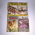 Hq 1: Lassie. N72. 1962. Editora Ebal. Idioma: Português. Revista em regular estado de conservação. Hq 2: Edição Maravilhosa; O Guaraní. N4. 1967. Editora Ebal. Idioma: Português. Revista em regular estado de conservação. Rasura na capa.Hq 3: Edição Maravilhosa; Moby Dick. N7. 1967. Editora Ebal. Idioma: Português. Revista em regular estado de conservação. Desgastes nas extremidades da capa. Hq 4: Edição Maravilhosa; Os três mosqueteiros - Alexandre Dumas. N1. 1967. Editora Ebal. Idioma: Português. Revista em regular estado de conservação. Capa e contracapa com rasgos nas extremidades. Rasura na capa.Revistas de histórias em quadrinhos usadas, podendo apresentar: marcas de uso, manuseio e desgastes devido a ação do tempo; escurecimento devido à oxidação; anotações, rasuras e grifo e pontos de oxidação.