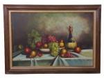 QUADROS, ASS. DESCONHECIDA, "Natureza Morta", OST. Moldura em madeira. Med.: 79x110cm.