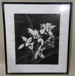 L. FELIPE, 1999, "Flores", Pintura sobre papel, datada 1999. Med.: 52x46cm.