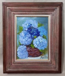 QUADROS, ASS. DESCONHECIDA, "Flores". OST. Moldura em madeira. Med.: 65x55cm.