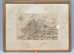 M. KNOFF, um (1) desenho  representando Corcovado e Casarios, sobre papel ou cartão, assinado e datado 81 no LE (lado esquerdo), emoldurado e envidraçado, medindo com moldura 43,5 x 33,5 cm, (Marcelo Knoff Júnior, filho dos artistas plásticos Udo Horst Knoff e Ivoticí Becker Altmayer Knoff, chegou a expor e acompanhar os pais na feira Hippie em Ipanema, atualmente trabalha na Fundação Oswaldo Cruz, RJ).