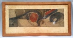ANA POLLO OIGER (?), uma (1) gravura intitulada Cérebro, tiragem limitada 2/25, assinada e datada 66 no CID, emoldurada e envidraçada, medindo com moldura 73 x 36 cm, possui manchas.