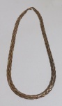 JOIAS, Cordão em prata italiana 925mls com decoração trançada, fecho lobster contrastado. Med.: 42cm. Peso: 17,9g.