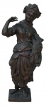 ESCULTURAS, Escultura em petitbronze, representando figura feminina, ricamente cinzelada. Med.: 25cm.