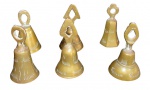 BRONZE, Lote com 6 sinetas confeccionadas em bronze, de tamanhos e modelos distintos. Med.: 7cm / 6,5cm. 4 não possuem badalo.