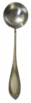 E.P, Concha confeccionada em metal espessurado a prata, cabo com cinzelado de flores, folhagens e caneluras. Med.: 34cm.