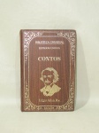 LIVROS, BIBLIOTECA UNIVERSAL, ESTADOS UNIDOS, CONTOS, EDGARD ALLAN POE, Editora Três, capa dura com colagem no feitio de madeira, 202 páginas com sinais do tempo.