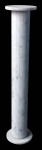 MOBILIARIO - Coluna cilíndrica em placa de mármore branco rajado. Med.: 120,5x25cm.