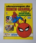 Almanaque Homem Aranha e Super Amigos Com Poster Central.  Editora Bloch Ano 1975. Ótimo Estado de Conservação. Obs: Pequeno desgaste na parte superior da lombada.