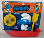 Brinquedos Estrela - O Barquinho do Smurf, brinquedo de praia dos anos 80, ainda na embalagem original, muito dificil de ser encontrado, apresenta bom estado de conservação. Obs:Item que fazia parte do acervo de um grande colecionador e agora está disponivel para venda nesse leilão.