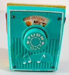 Antiga caixa de musica Fisher Price 1977 "Pocket Radio Music Box" toca "Free testado e funcionando,