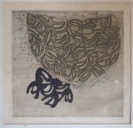 ANNA LETYCIA Quadros (1929) da série Caracóis - Gravura em metal (água-forte e relevo) impressa s/ papel 34 x 34 cm. ass. inf. dir. e num. 5/12 inf. esq. Moldura 72 x 52 cm.