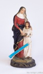 Nossa Senhora de Santana - imagem em resina policromada, alt. 14 cm.