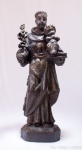 Santo Antonio - imagem em madeira encerada, séc. XIX. Alt. 20 cm. Estimativa R$ 400,00/ R$ 600,00