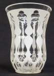 IMPÉRIO AUSTRÍACO - BELO GOBLET EM CRISTAL DOUBLE BRANCO E TRANSLÚCIDO LAPIDADO COM TRIFÓLEOS E BALAÚSTRES. IMÉRIO AUSTRÍACO, SEGUNDA METADE DO SEC. XIX.  13 CM DE ALTURA