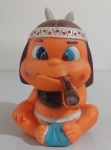 Boneco de vinil, indiozinho a nos 70, em bom estado de conservação. mede aproximadamente 10 cm. de altura.