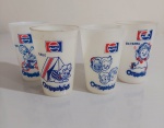 Promocional - Coleção de copos Trapalhões Pepsi anos 80, em bom estado de conservasção.