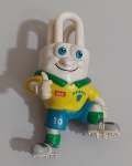 Antigo Boneco Promocional Lâmpadas Avant Seleção Brasileira, mede aproximadamente 10 cm de altura.