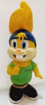 Coelho Pascoal da Lacta: Boneco em plástico, coelhinho mascote dos chocolates Lacta. Possui pequenas marcas. Medida: 24,5 cm de altura.