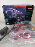 Controle turbo oficial do Super Nintendo. Em perfeito estado de conservação, porém sem testes