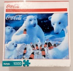 Quebra -Cabeça Coca-Cola completo na caixa, as peças foram conferidas. 1000 peças