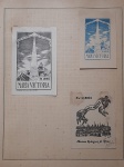 Biblioteca PREFEITO DO DISTRITO FERERAL (Rio de Janeiro) 1947 -1951. MARECHAL ANGELO MENDES DE MORAES ( 1896 - 1990)  e   coleção de ALBERTO LIMA  (1898 - 1971) RARO 3 EX - LIBRIS , pertence a uma das maiores e mais importantes coleções de EX- LIBRIS do Brasil, foi usado  na 1 Exposição Municipal de Ex - Libris do Distrito Federal ( Rio de Janeiro)  em 1949. pertenceu a coleção pessoal do grande ALBERTO LIMA, e foi  reunida, catalogada  e presenteada especialmente ao Prefeito do Então Distrito Federal,  OPORTUNIDADE ÚNICA de ter parte dessa coleção histórica.