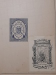 .Biblioteca PREFEITO DO DISTRITO FERERAL (Rio de Janeiro) 1947 -1951. MARECHAL ANGELO MENDES DE MORAES ( 1896 - 1990)  e   coleção de ALBERTO LIMA  (1898 - 1971) RARO 2 EX - LIBRIS , pertence a uma das maiores e mais importantes coleções de EX- LIBRIS do Brasil, foi usado  na 1 Exposição Municipal de Ex - Libris do Distrito Federal ( Rio de Janeiro)  em 1949. pertenceu a coleção pessoal do grande ALBERTO LIMA, e foi  reunida, catalogada  e presenteada especialmente ao Prefeito do Então Distrito Federal,  OPORTUNIDADE ÚNICA de ter parte dessa coleção histórica.