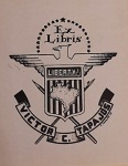 Biblioteca PREFEITO DO DISTRITO FERERAL (Rio de Janeiro) 1947 -1951. MARECHAL ANGELO MENDES DE MORAES ( 1896 - 1990)  e   coleção de ALBERTO LIMA  (1898 - 1971) RARO 1 EX - LIBRIS , pertence a uma das maiores e mais importantes coleções de EX- LIBRIS do Brasil, foi usado  na 1 Exposição Municipal de Ex - Libris do Distrito Federal ( Rio de Janeiro)  em 1949. pertenceu a coleção pessoal do grande ALBERTO LIMA, e foi  reunida, catalogada  e presenteada especialmente ao Prefeito do Então Distrito Federal,  OPORTUNIDADE ÚNICA de ter parte dessa coleção histórica.