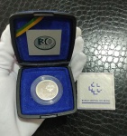 BRASIL - MOEDA COMEMORATIVA ALUSIVA AOS 30 ANOS DO BANCO CENTRAL DO BRASIL - 1995 - 3 REAIS - PRATA 925 - NO ESTOJO COM CERTIFICADO