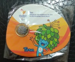BRASIL - Moeda Bimetalica no Folder- 1 Real 2016 - TOM - Jogos Olimpicos e Paralimpicos Rio - FC