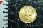INGLATERRA - 1 LIBRA - MOEDA DE OURO - 1964 - 7,99 GRAMAS OURO 0,917 FLOR DE CUNHO LINDA PEÇA