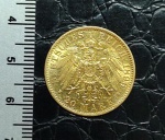 ALEMANHA - 20 MARK - 1896 - LETRA `A` -  MOEDA DE OURO COM 7,965 GRAMAS 0,900. ESTADO SOBERBO DE CONSERVAÇÃO