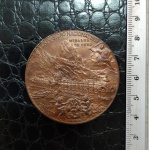 BRASIL - MEDALHA DE OURO DA EXPOSIÇÃO NACIONAL 1908 - 1 CENTENARIO DA ABERTURA DOS PORTOS AO COMERCIO INTERNACIONAL - MATERIAL DA MEDALHA COBRE - PESO 55,5 GRAMAS